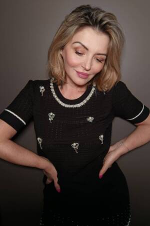 Maglia mezze maniche con applicazioni