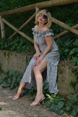 Abito lungo fantasia delicata