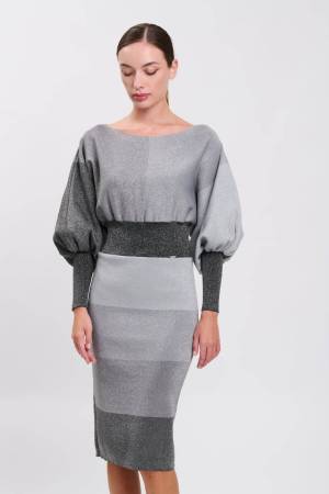 Abito lurex grey