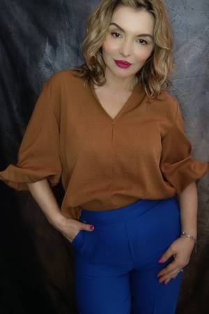 blusa maniche con elastico